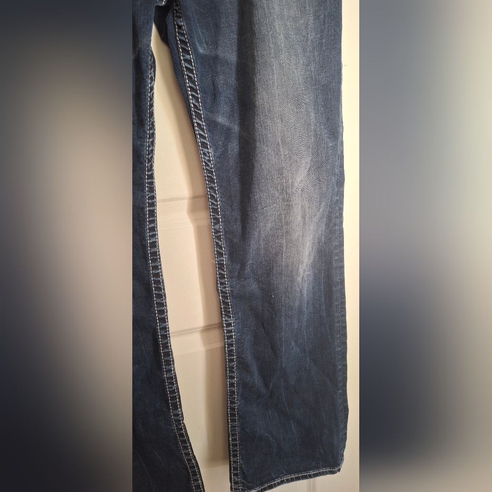 Big Star Pioner Boot Womens Blue Denim Jeans Sz 36R Western - Picture 5 of 11